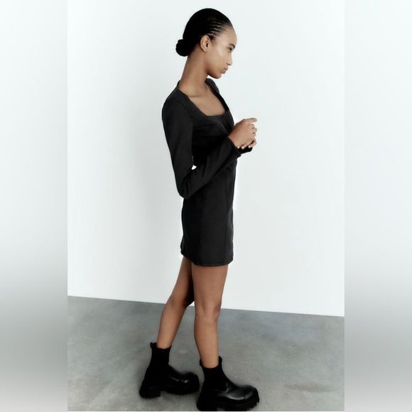 NWT ZARA DENIM DRESS - Picture 3 of 9